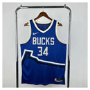 Camisa NBA Milwaukee Bucks 34 Giannis Antetokounmpo - Azul